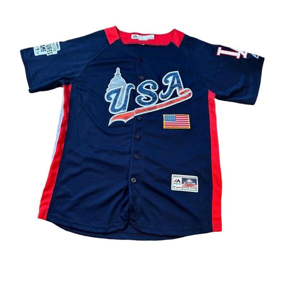 Kershaw 22 Majestic USA All-Star Futures Game 2018 Baseball Jersey Patriotic MLB - Picture 1 of 9